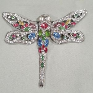 Kenneth Lane signed vintage Dragonfly Brooch